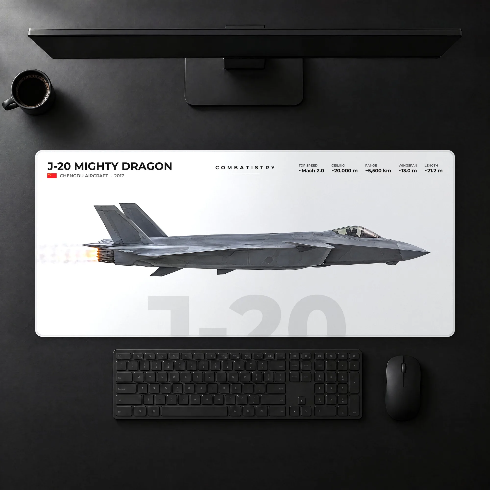 J-20 Mighty Dragon Mousepad